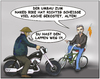Cartoon: Biker unter sich (small) by SoRei tagged bike,bonanza,rad,fahrrad,mc,motorrad,rocker,brotherhood,naked,harley,kutte,kombi,lederbekleidung,helm,coolnes,image,umbau,tuning,oldtimer,klassiker,retro,vintage