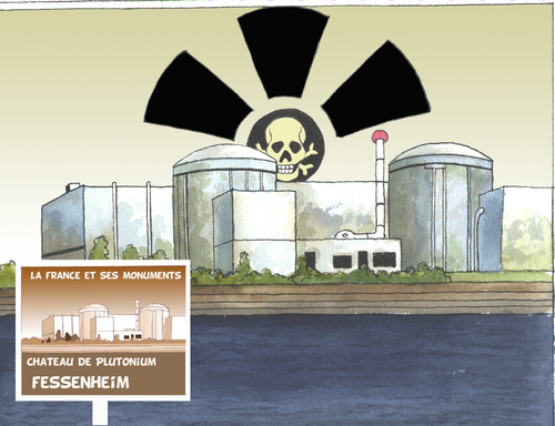 Cartoon: Alptraum Fessenheim (medium) by Bert Kohl tagged fessenheim