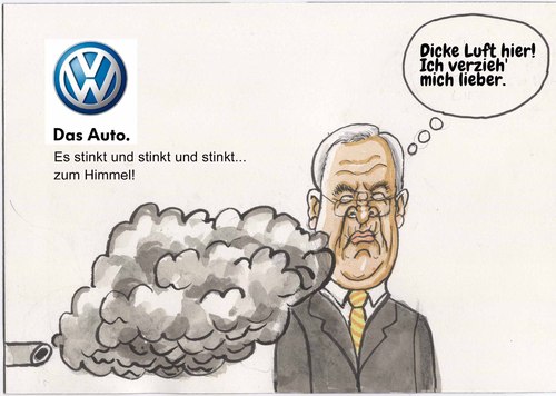 Cartoon: Winterkorn (medium) by Bert Kohl tagged dicke,luft