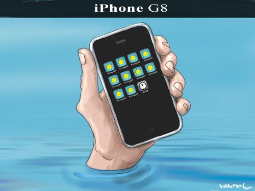 Cartoon: iPhone G8 (medium) by Vanmol tagged iphone,climate,g8