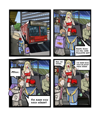 Cartoon: Candy CanDo - im Bus (medium) by Candy CanDo tagged love