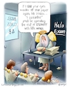 Cartoon: Angel Exams (small) by George tagged angel,exam