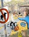Cartoon: not allowed (small) by George tagged dogs,frisbee