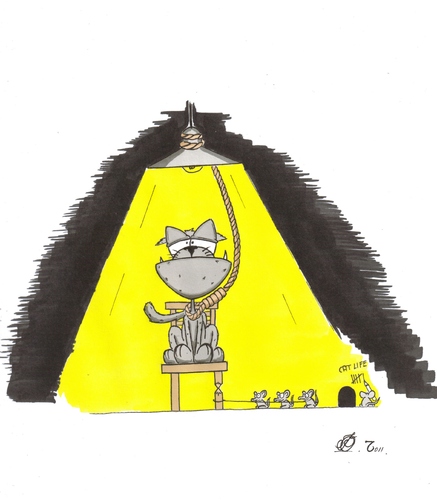 Cartoon: longer life (medium) by The Illustrator tagged katze,cat,mouse,maus,tier,7leben,leben