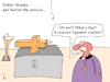 Cartoon: Cruciate ligament rupture (small) by PeterD tagged father,church,cruciate,ligament,rupture