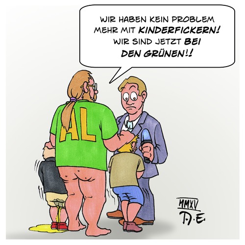 Cartoon: Altlasten der Alternativen Liste (medium) by Timo Essner tagged alternative,liste,b90,bündins,grüne,die,grünen,missbrauch,kindesmissbrauch,pädophilie,umweltpartei,politiker,altlasten,aufarbeitung,berichterstattung,alternative,liste,b90,bündins,grüne,die,grünen,missbrauch,kindesmissbrauch,pädophilie,umweltpartei,politiker,altlasten,aufarbeitung,berichterstattung