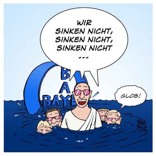 Cartoon: Bayer Quartalsbericht (medium) by Timo Essner tagged bayer,monsanto,glyphosat,usa,klagen,pilliod,präzedenzfall,quartalsbericht,juli,2019,18400,vorstand,aufsichtsrat,marketing,lobbyismus,werner,baumann,matthias,berninger,christian,maertin,reiner,hoffmann,wenning,erik,der,wikinger,cartoon,timo,essner,bayer,monsanto,glyphosat,usa,klagen,pilliod,präzedenzfall,quartalsbericht,juli,2019,18400,vorstand,aufsichtsrat,marketing,lobbyismus,werner,baumann,matthias,berninger,christian,maertin,reiner,hoffmann,wenning,erik,der,wikinger,cartoon,timo,essner