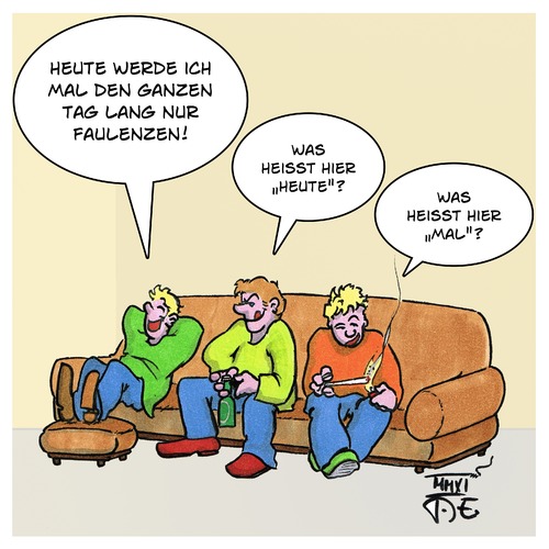 Cartoon: Faulenzen (medium) by Timo Essner tagged faulheit,prokrastination,sonntag,wochenende,gemütlich,sofa,frei,tag,hippie,kiffer,schlonz,studenten,jugendliche,kinder,faulheit,prokrastination,sonntag,wochenende,gemütlich,sofa,frei,tag,hippie,kiffer,schlonz,studenten,jugendliche,kinder