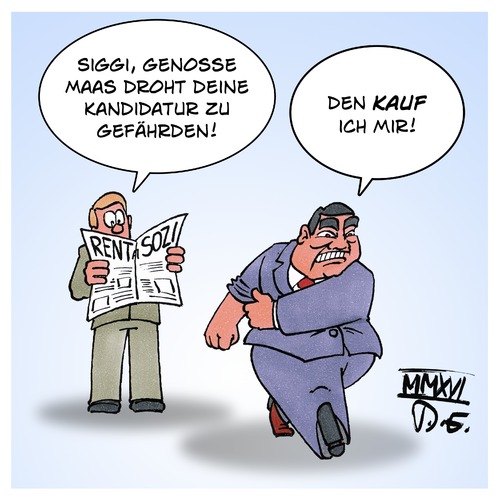 Cartoon: Rent a Sozi (medium) by Timo Essner tagged heiko,maas,sigmar,gabriel,spd,gespräche,lobbying,lobbyismus,politiker,korruption,spenden,sponsoring,7000,euro,eur,cartoon,timo,essner,heiko,maas,sigmar,gabriel,spd,gespräche,lobbying,lobbyismus,politiker,korruption,spenden,sponsoring,7000,euro,eur,cartoon,timo,essner