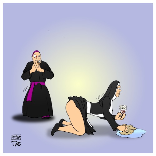 Cartoon: Stellung der Frau in der Kirche (medium) by Timo Essner tagged kirche,vatikan,katholische,missbrauchsgipfel,stellung,frau,sexueller,missbrauch,sexualität,zölibat,ordensschwestern,prostitution,cartoon,timo,essner,der,kirche,vatikan,katholische,missbrauchsgipfel,stellung,frau,sexueller,missbrauch,sexualität,zölibat,ordensschwestern,prostitution,cartoon,timo,essner