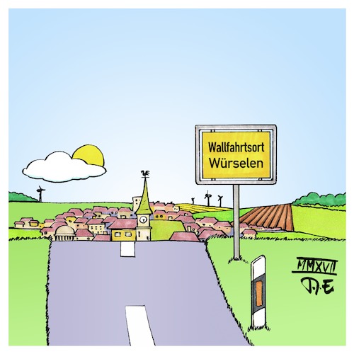Cartoon: Wallfahrtsort Würselen (medium) by Timo Essner tagged spd,martin,schulz,btw17,bundestagswahl,2017,wahlkampf,medien,lichtgestalt,wallfahrt,papst,cartoon,timo,essner,spd,martin,schulz,btw17,bundestagswahl,2017,wahlkampf,medien,lichtgestalt,wallfahrt,papst,cartoon,timo,essner