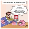Cartoon: Hipster-König im Grexit-Fieber (small) by Timo Essner tagged varoufake,kai,diekmann,bild,springer,grexit,griechenland,deutschland,eu,euro,stimmungsmache,nein,kampagne,europa