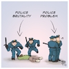 Cartoon: Police Brutality - Police Proble (small) by Timo Essner tagged police,brutality,violence,icantbreathe,blacklivesmatter,defund,the,problem,racism,racial,profiling,sexism,minorities,cartoon,timo,essner