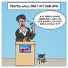 Cartoon: Teufel will Pakt mit der AfD (small) by Timo Essner tagged frauke petry afd erwin teufel cdu deutschland baden württemberg cartoon timo essner