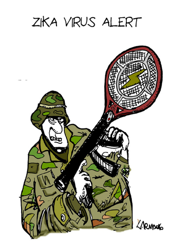 Cartoon: Alert (medium) by Carma tagged virus,alert,health,zika