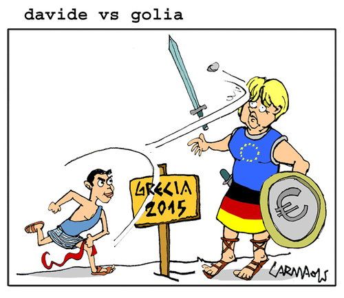 Cartoon: Greek Elections (medium) by Carma tagged alexis,tsipras,greek,elections,syriza,angela,merkel,europe,greece,vote,politics,society