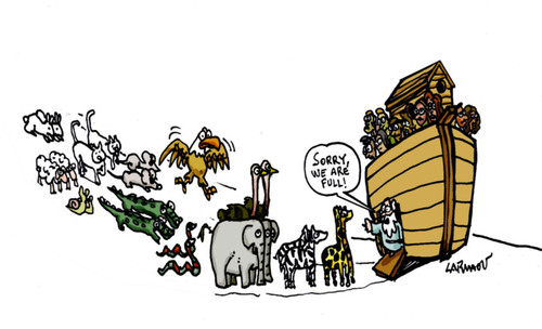 Cartoon: Modern Ark (medium) by Carma tagged immigration,animals