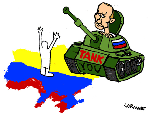Cartoon: TANK you (medium) by Carma tagged putin,ukraine,russia,war,tanks