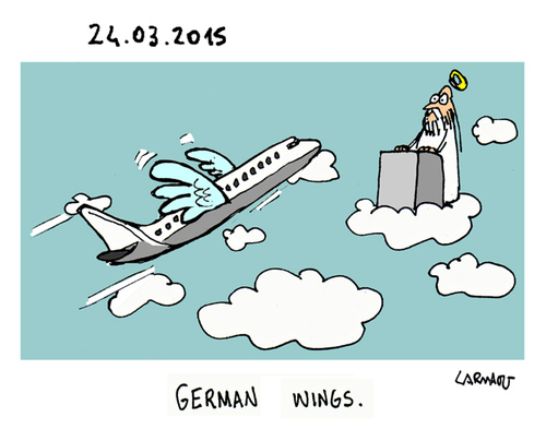 Cartoon: Wings (medium) by Carma tagged germanwings,disaster,crash,plane