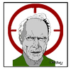 Cartoon: Clint Eastwood (small) by Carma tagged clint,eastwood,american,sniper,movies,celebrities,usa,culture