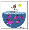 Cartoon: Piranhas (small) by Carma tagged jesus,christ,water,religion,vatican,bishop,church,vaticano