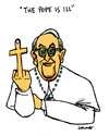 Cartoon: The Answer (small) by Carma tagged pope,illness