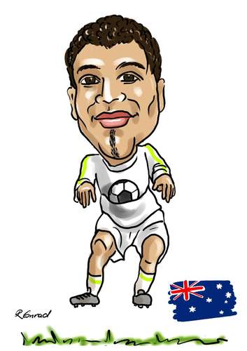 Cartoon: Archie Thompson (medium) by Ralf Conrad tagged fußball,australien,känguru,archie,thompson