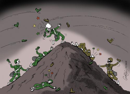 Cartoon: What wars should look like (medium) by carloseco tagged war,shoes