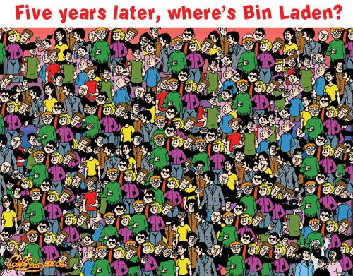 Cartoon: Where is Bin Laden? (medium) by carloseco tagged wally,bin,laden