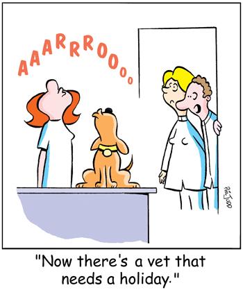 Cartoon: TP0039dog (medium) by comicexpress tagged dog,canine,dogs,vet,veterinary,holiday,over,worked