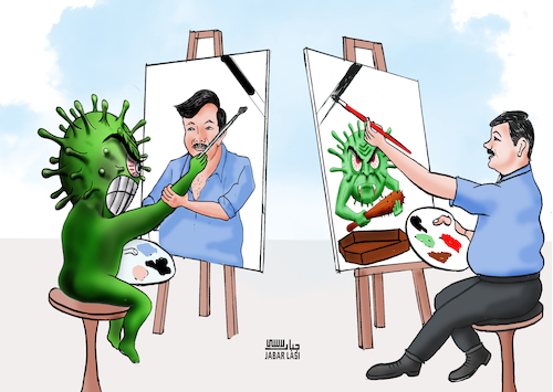 Cartoon: CORONA (medium) by jabar tagged corona