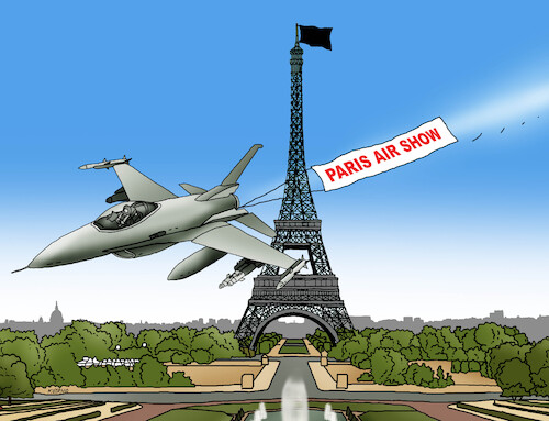 Cartoon: airshow25a (medium) by Lubomir Kotrha tagged paris,air,show,2025,paris,air,show,2025