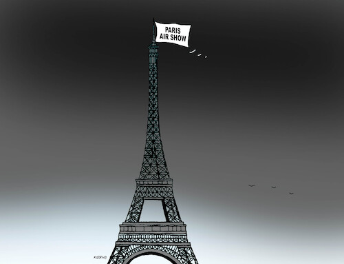 Cartoon: airshow25b (medium) by Lubomir Kotrha tagged paris,air,show,2025,paris,air,show,2025