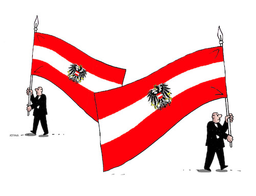 Cartoon: austriaflags (medium) by Lubomir Kotrha tagged austria,elections,austria,elections