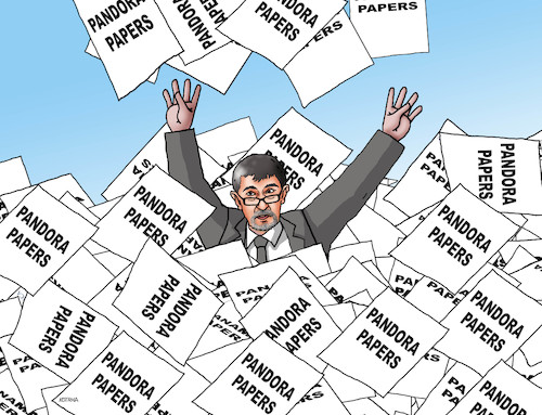 Cartoon: babispand (medium) by Lubomir Kotrha tagged pandora,papers,pandora,papers