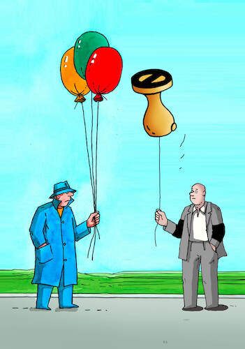Cartoon: balons22 (medium) by Lubomir Kotrha tagged balloons,balloons