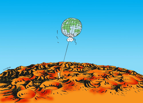 Cartoon: baloze-far (medium) by Lubomir Kotrha tagged people,on,the,moon,usa,apollo