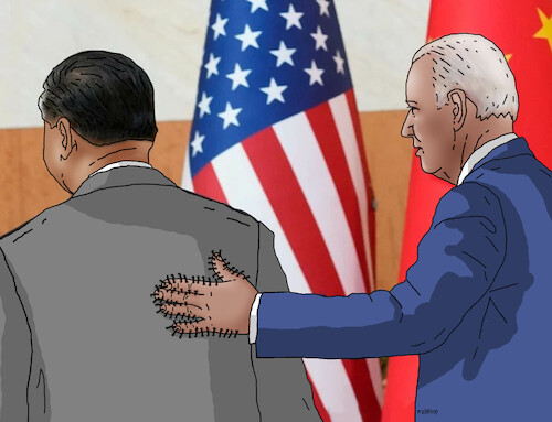 Cartoon: bidenprisity (medium) by Lubomir Kotrha tagged world,usa,china,peace,war,economy,world,usa,china,peace,war,economy