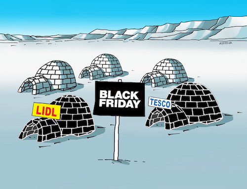 Cartoon: blackfriday2 (medium) by Lubomir Kotrha tagged black,friday