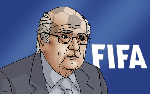 Cartoon: blattersepp (medium) by Lubomir Kotrha tagged fifa,corruption,world,football,blatter