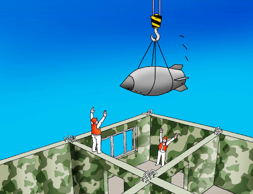 Cartoon: bombobyt23 (medium) by Lubomir Kotrha tagged bomb,war,bomb,war