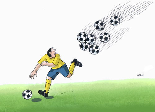 Cartoon: brasil (medium) by Lubomir Kotrha tagged football,fussball,soccer,championschips,brasil
