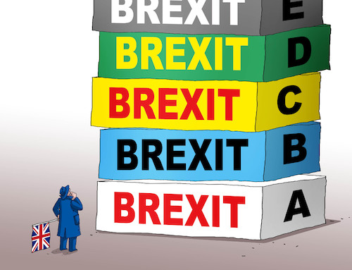 Cartoon: brex-a-b-c (medium) by Lubomir Kotrha tagged eu,brexit,may,euro,libra