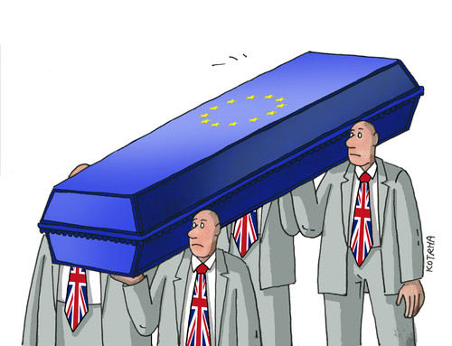 Cartoon: britpohreb (medium) by Lubomir Kotrha tagged brexit,cameron,libra,euro,world,referendum