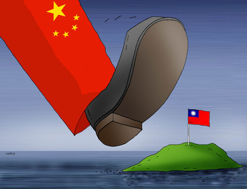 Cartoon: chinaslap24 (medium) by Lubomir Kotrha tagged china,taiwan,elections,china,taiwan,elections