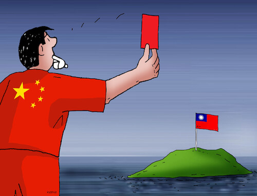 Cartoon: chinataired (medium) by Lubomir Kotrha tagged china,taiwan,elections,china,taiwan,elections