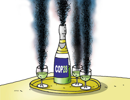 Cartoon: copvino28 (medium) by Lubomir Kotrha tagged climate,dubai,cop28,climate,dubai,cop28