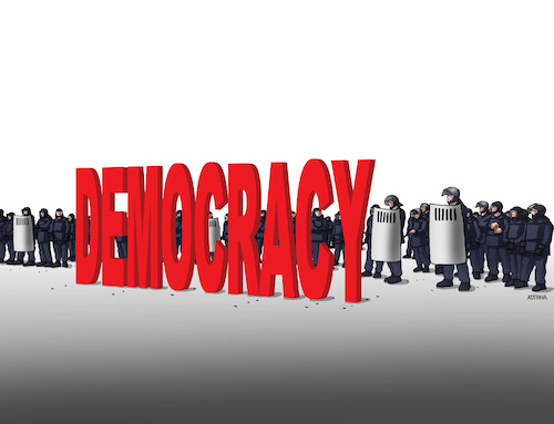Cartoon: demopolice20 (medium) by Lubomir Kotrha tagged belarus,lukashenko,election,democracy,belarus,lukashenko,election,democracy,weissrussland,präsident,wahlen,demokratie,militär,polizei