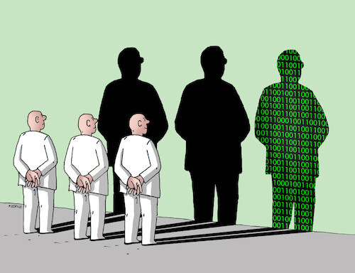 Cartoon: digishadows (medium) by Lubomir Kotrha tagged pc,digital,shadow,pc,digital,shadow