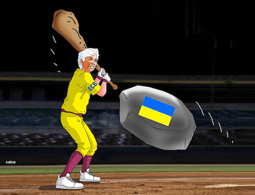 Cartoon: ecbukra (medium) by Lubomir Kotrha tagged ecb,ucraine,money,ecb,ucraine,money